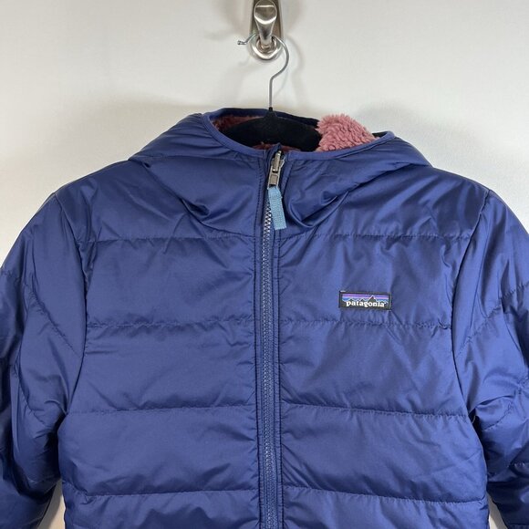 Patagonia Other Kids Reversible Lady Freddie Hoody Jacket Large 12 Polyester - Picture 2 of 8